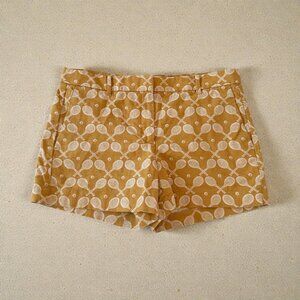 ANN TAYLOR Devin Fit Tennis Rackey Marigold Print Shorts Size 8